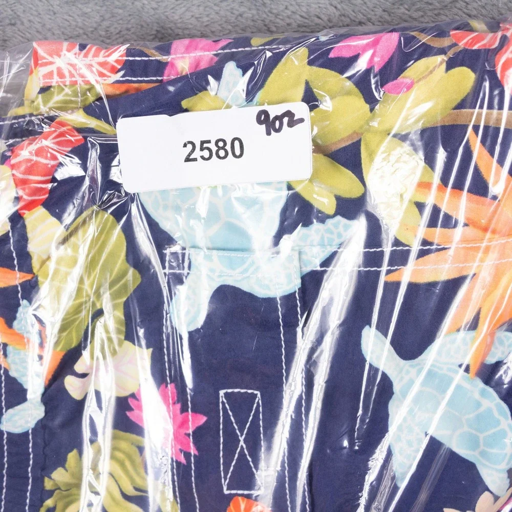 Vilebrequin Swim Trunks Mens XXL Blue Floral Tropical Nylon Shorts